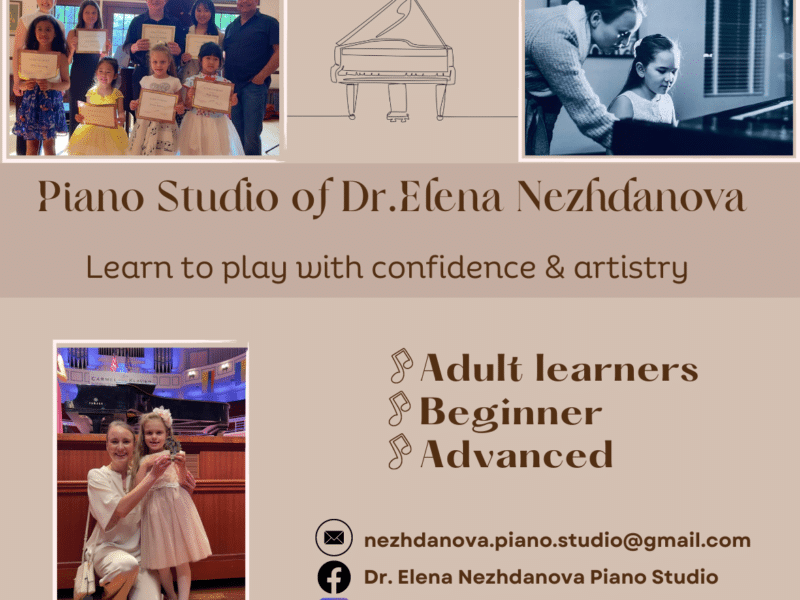 Piano Lessons with Dr. Elena Nezhdanova