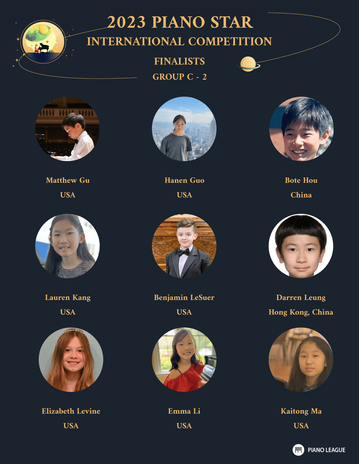 126 finalists selected for the 2023 Piano Star International