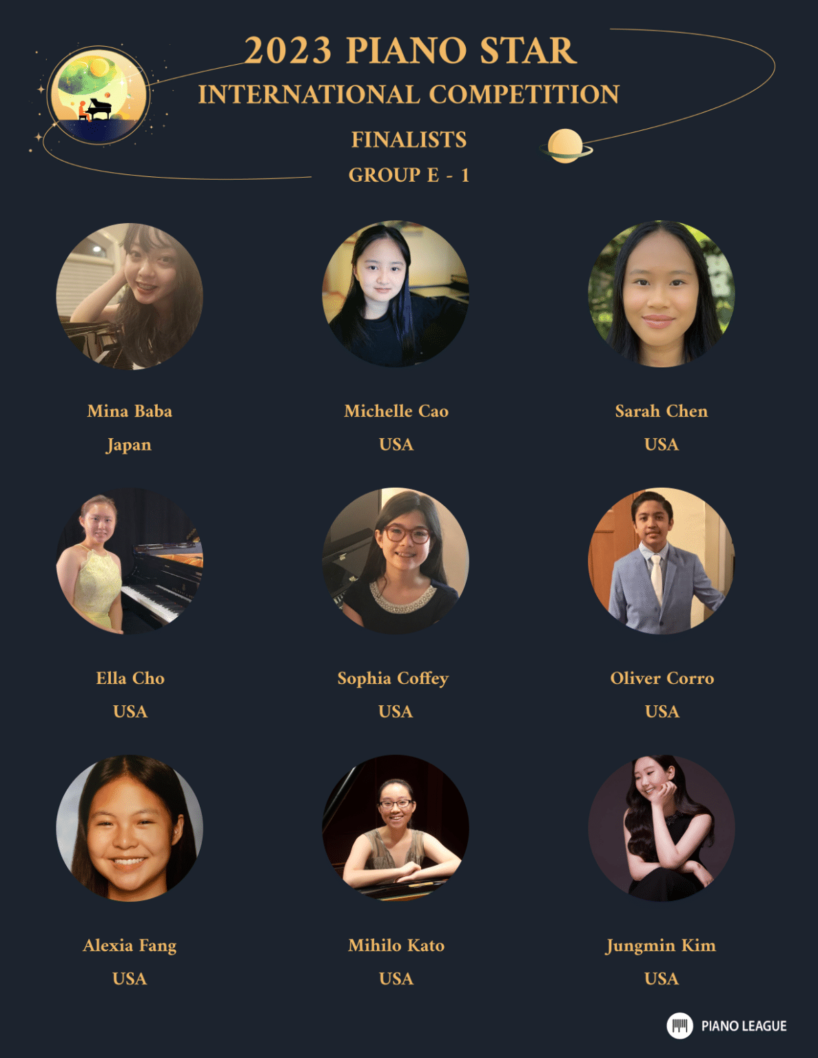 126 finalists selected for the 2023 Piano Star International