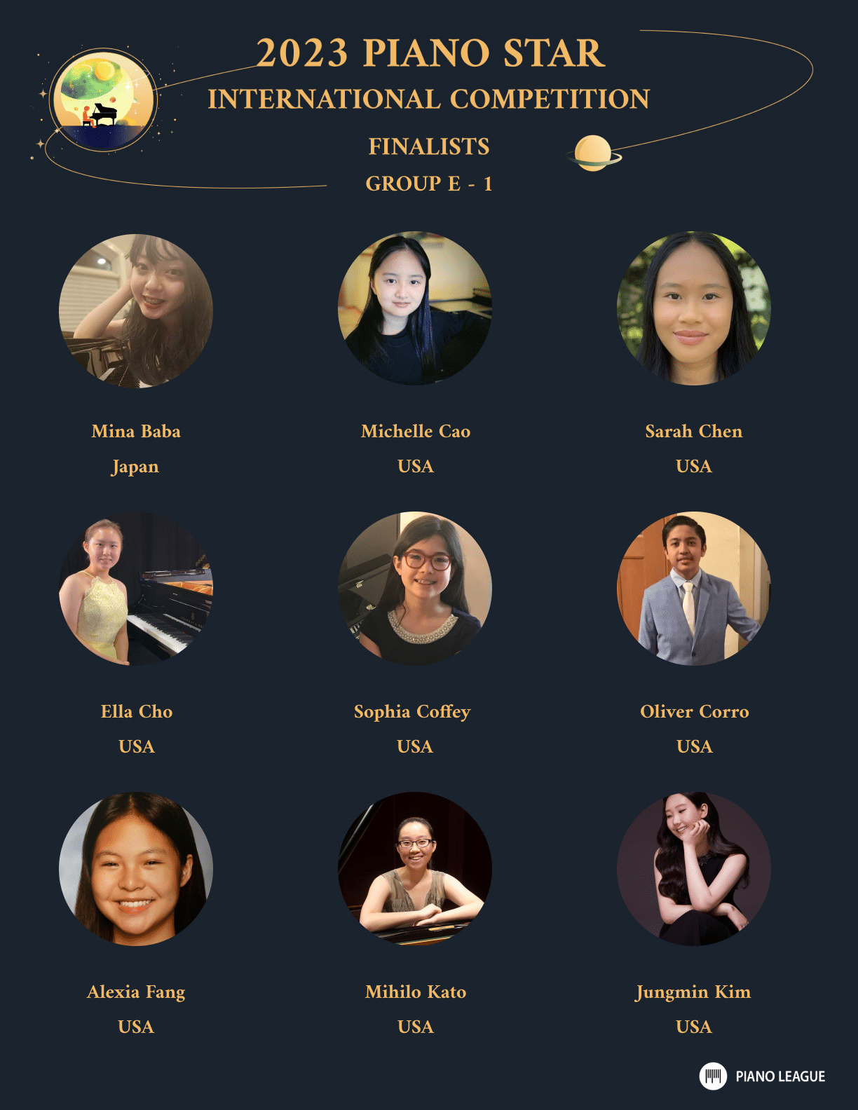 126 finalists selected for the 2023 Piano Star International